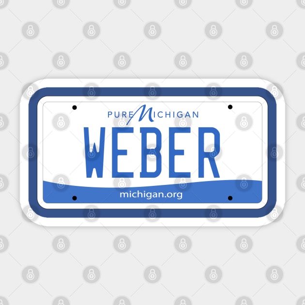 Michigan Weber Vanity license plate Sticker by zavod44